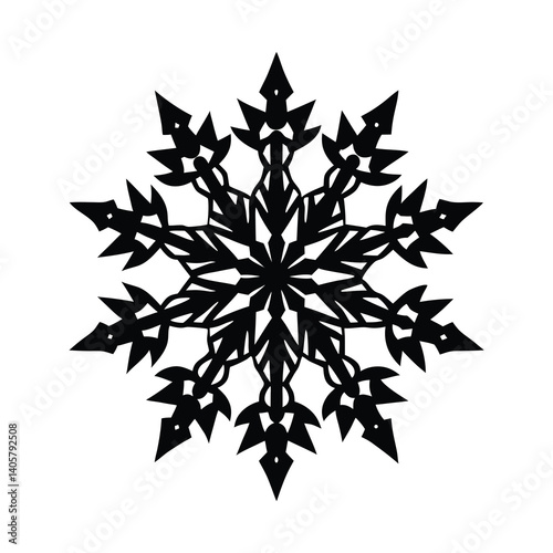 snowflake on white background