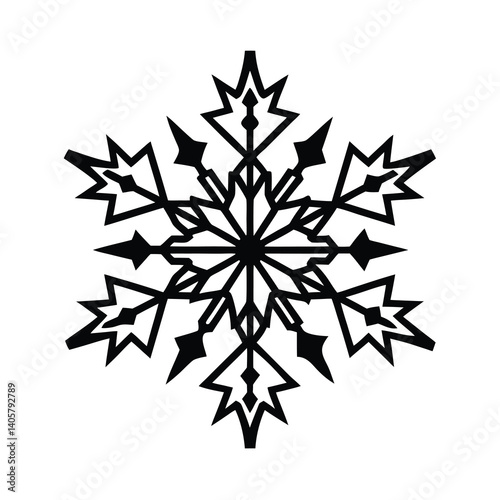 snowflake isolated on white background