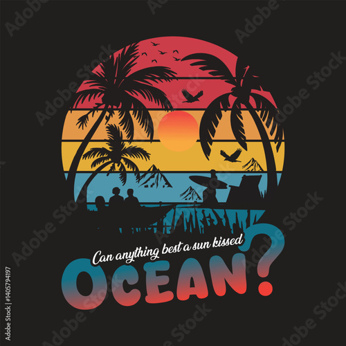 Summer Time  Hawaii Vector T-Shirt Design, Summer Viber, Print Design, Holyday T-Shirt Design, Hello Summer, Family Beach Summer Vacation 