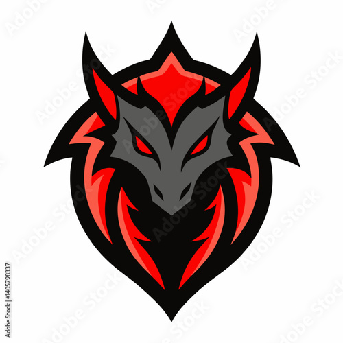 Hydra Esports mascot Logo vector illustration gaming team emblem snake badge professional