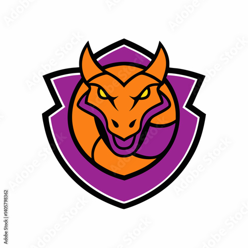 Hydra Esports mascot Logo vector illustration gaming team emblem snake badge professional