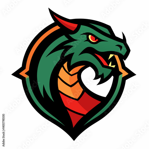 Hydra Esports mascot Logo vector illustration gaming team emblem snake badge professional