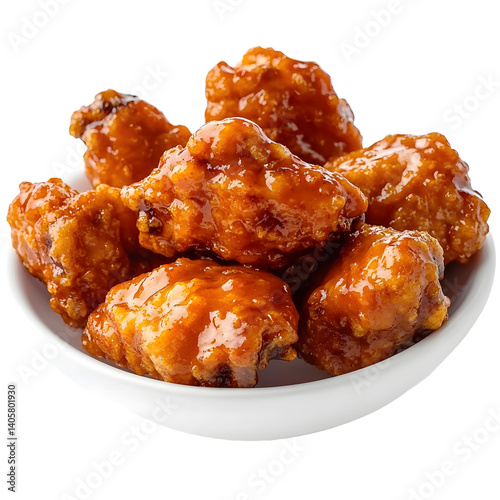 boneless wings isolated on white background.