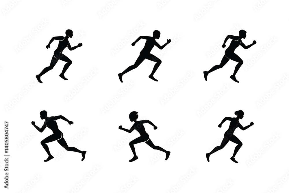 running person vector art silhouette running person vector art silhouette