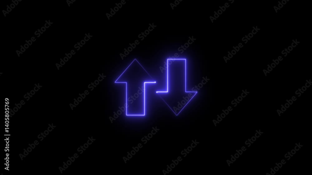 Animation of arrows in opposite directions, Substitution or exchange icon. Animation of arrows in opposite directions, Substitution or exchange icon.