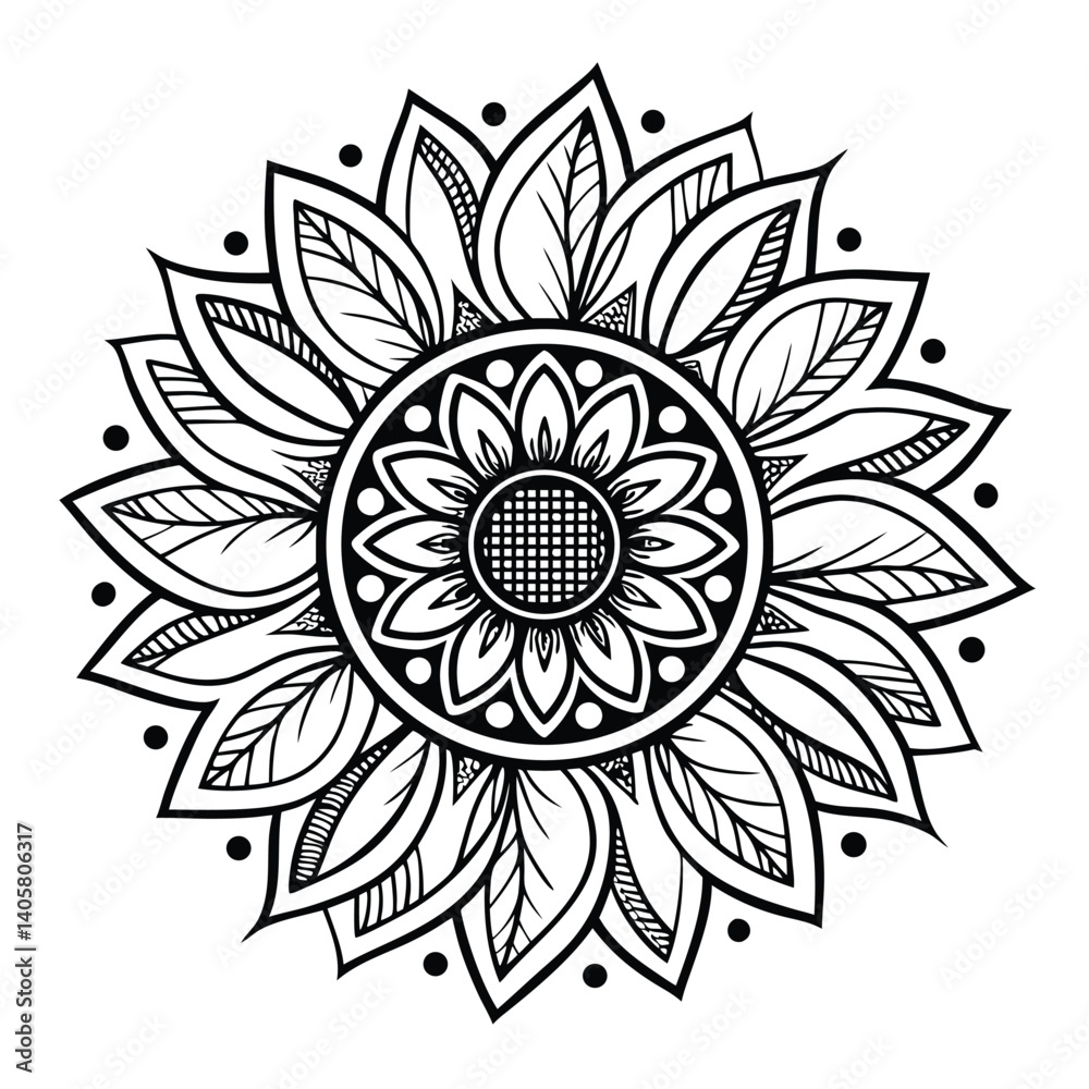 pattern in the form of a mandala. Henna tattoo mandala. Mehndi style. Decorative pattern in oriental style. Coloring book page. pattern in the form of a mandala. Henna tattoo mandala. Mehndi style. Decorative pattern in oriental style. Coloring book page.