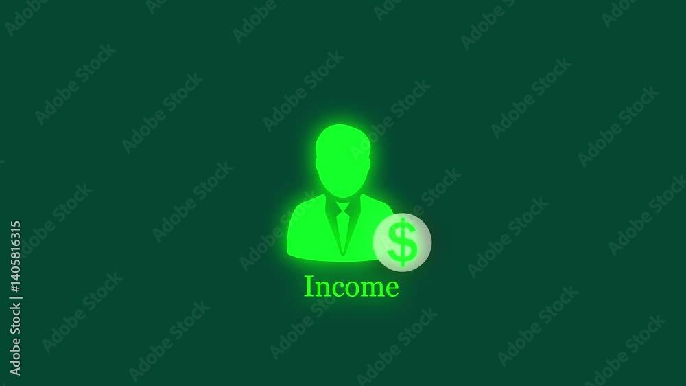 Keyhole with man icon. dollar concept in person's head. Person with animated bubble dollar symbol icon and black background. Keyhole with man icon. dollar concept in person's head. Person with animated bubble dollar symbol icon and black background.