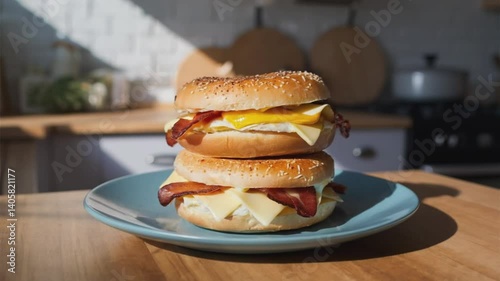 hamburger on a plate