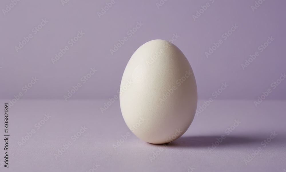 Egg resting on a solid surface against a pastel backdrop, emphasizing simplicity and minimalism in design Egg resting on a solid surface against a pastel backdrop, emphasizing simplicity and minimalism in design