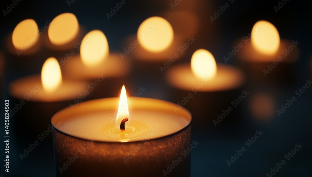This serene setup features lit candles in focus, surrounded by softly glowing lights, fostering a mood of reflection and unity for World Mission Day This serene setup features lit candles in focus, surrounded by softly glowing lights, fostering a mood of reflection and unity for World Mission Day