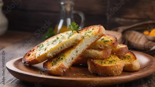 grilled bread with vegetables