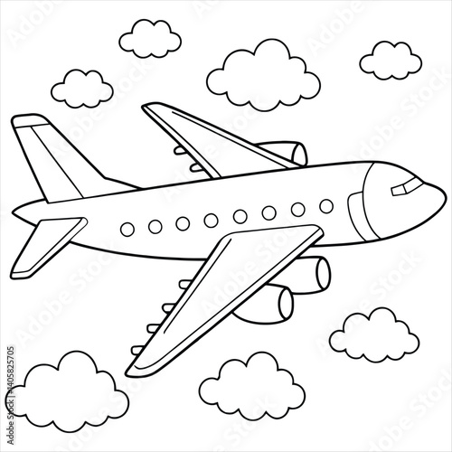 Airplane Coloring Sheet for Children