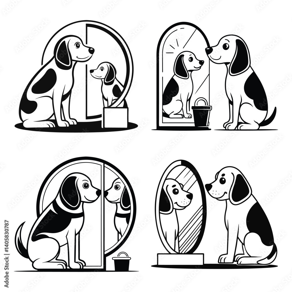Obraz premium Beagle dog sitting 