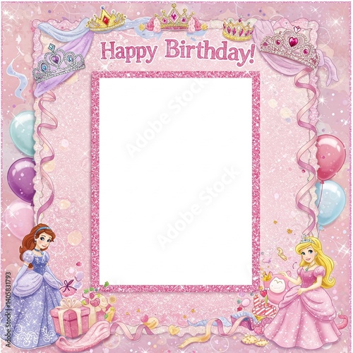 Princess birthday card 