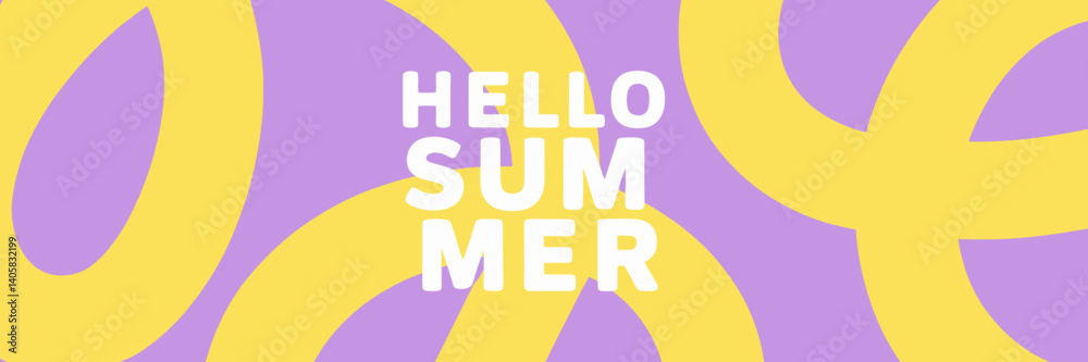 Summer Greeting with Bright Patterns Summer Greeting with Bright Patterns