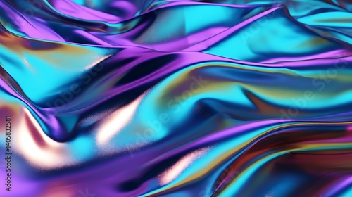 A close-up of a shimmering, iridescent surface with ever-changing colors and patterns.