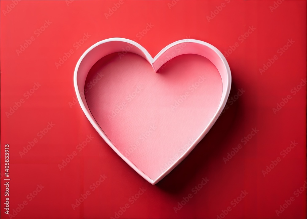 mothers day concept colourful Red Background with Pink Heart Shape Cutout Design Gift Idea mothers day concept colourful Red Background with Pink Heart Shape Cutout Design Gift Idea