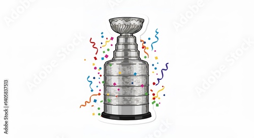 Stanley cup celebration illustration