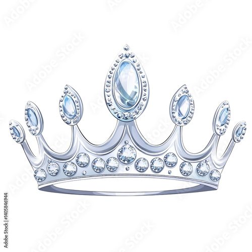 Sparkling Silver Crown Regal Majesty Divine Elegance