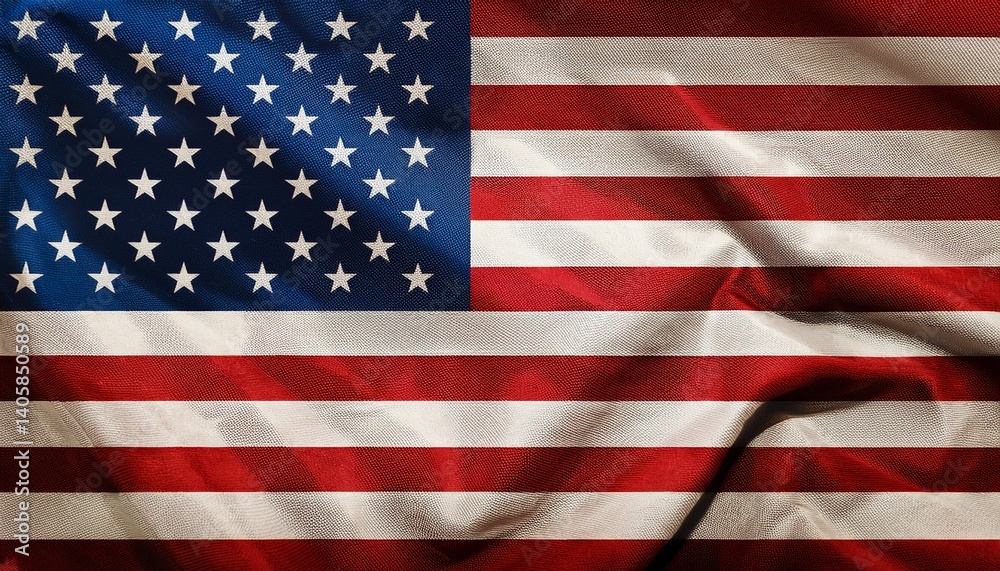 Obraz premium American Flag and the United States Constitution