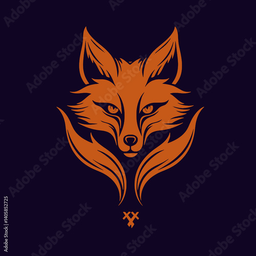 Modern Fox Head Logo Vector Illustration