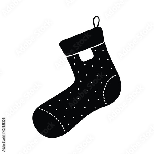 christmas sock isolated on white background