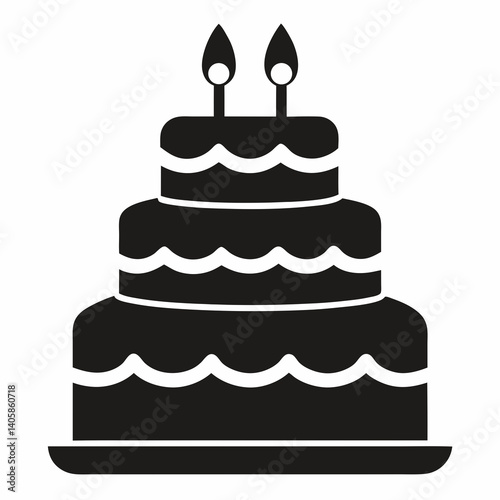 birthday cake vector illustration