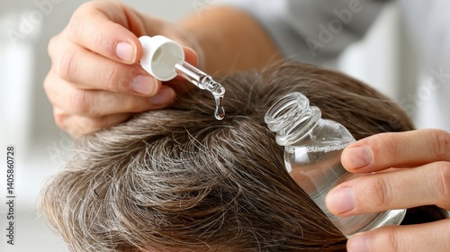 Application of topical antiandrogen solution on scalp to combat hair loss issues