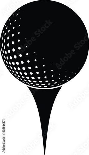 Golf logo with elements of ball design. Can be used for golf equipment companies