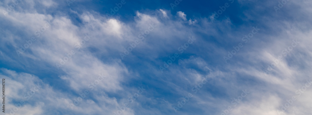 Obraz premium Blue sky cirrus clouds.