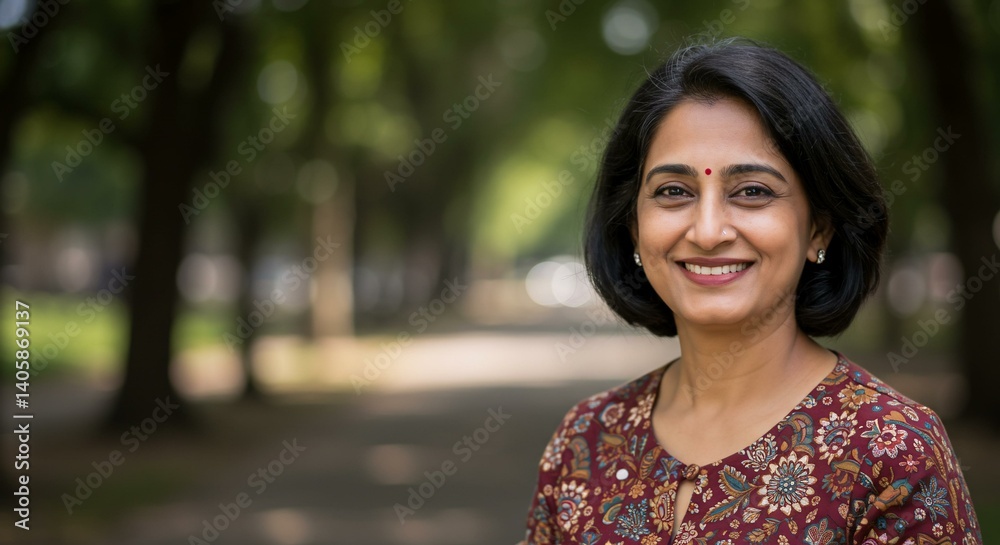 Smiling Woman with Bindi Smiling Woman with Bindi