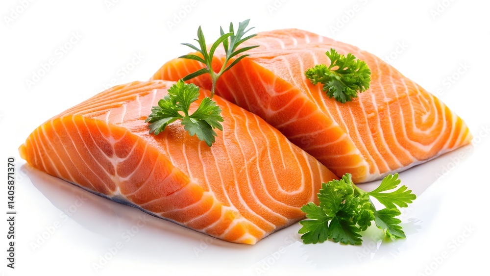 High Resolution Image of Fresh Raw Salmon Fillet Isolated on White Background
High Resolution Image of Fresh Raw Salmon Fillet Isolated on White Background