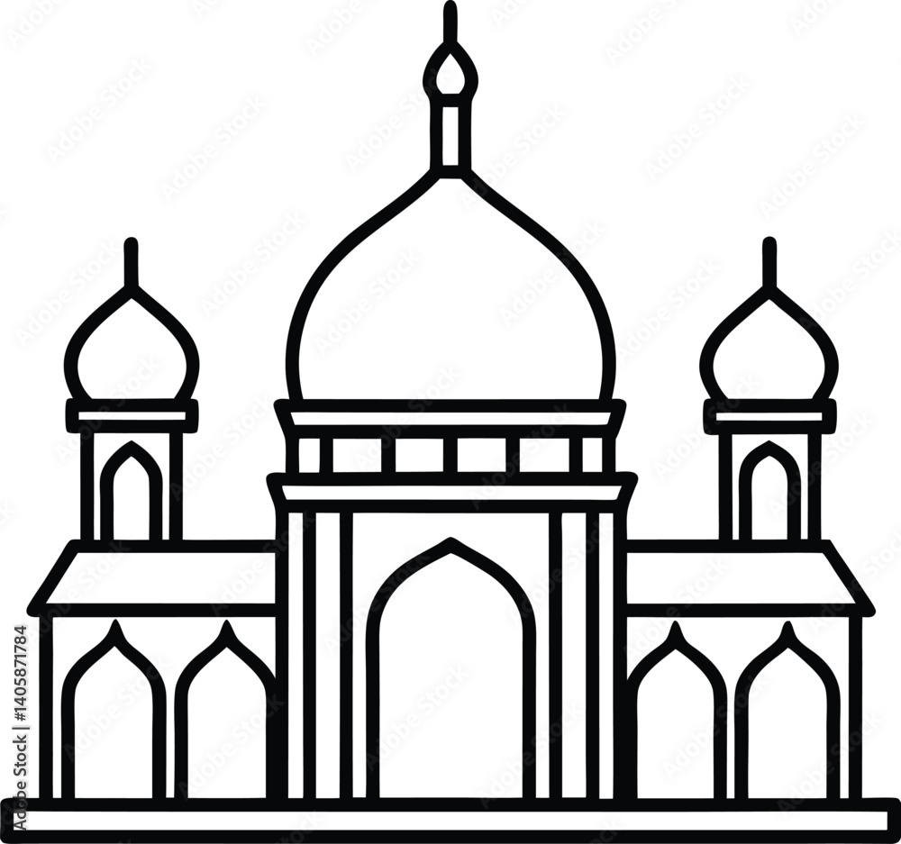 mosque vector white background mosque vector white background