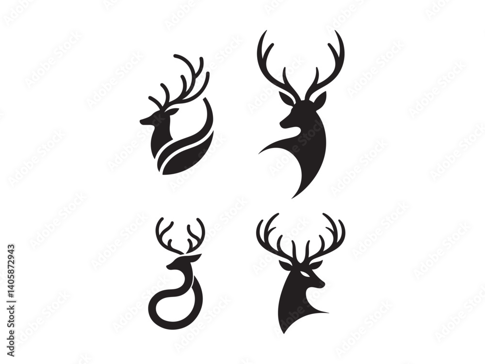 Fototapeta premium deer head silhouette