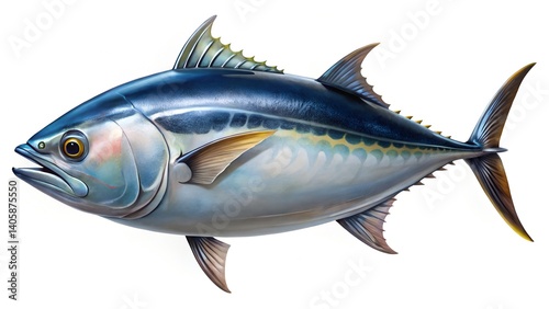 High Resolution Isolated Tuna Fish Image

