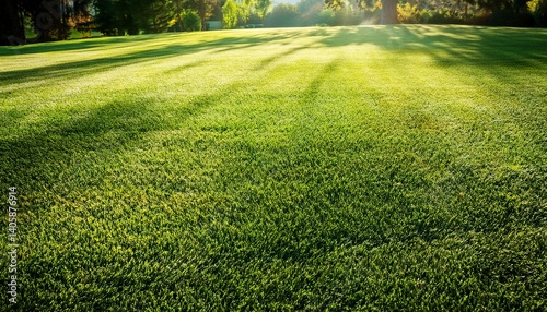 An original background image of a mowed lawn for creative work