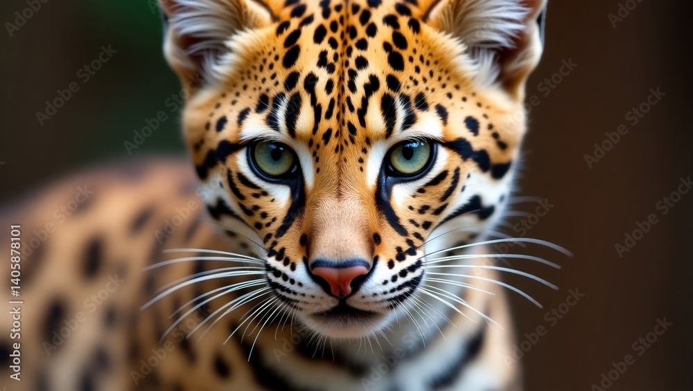Fototapeta premium Close-up of a Majestic Spotted Cat
