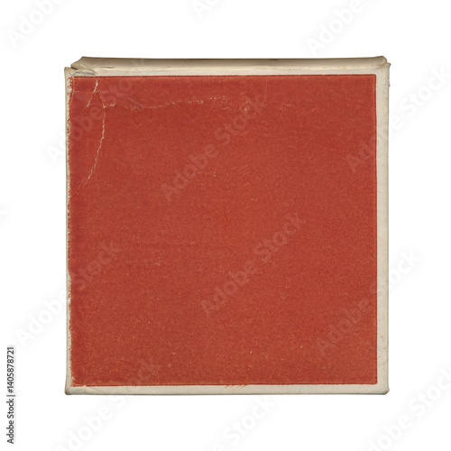 Canvas-taulu Mockup reel-to-reel audio tape storage box, front side on transparent background