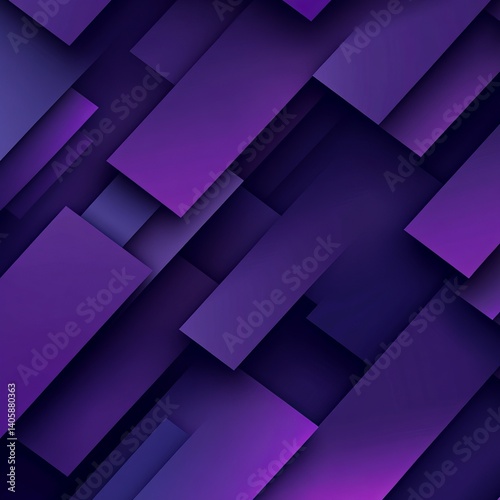 Abstract Geometric Layers in Deep Purple Tones