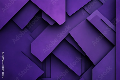 Abstract Geometric Layers in Deep Purple Tones