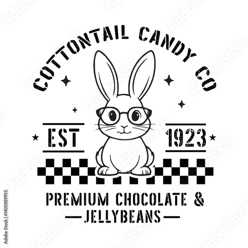 Happy Easter Design, Cottontail candy co ,Easter Quotes Design, Easter ornament, easter typography, Easter t-shirt Design, Easter vector, Easter ornament