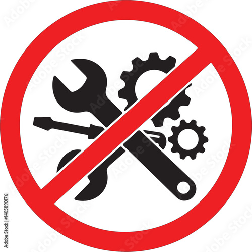 no repair icon and tools vector 