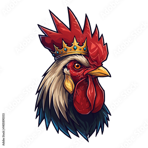 Majestic Rooster King with Crown