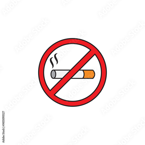 No smoking Line vector Icon Design