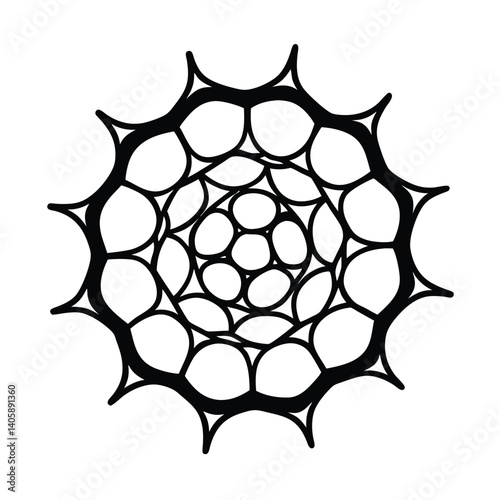 Hexagonal vector pattern illustration, a seamless geometric honey cell design