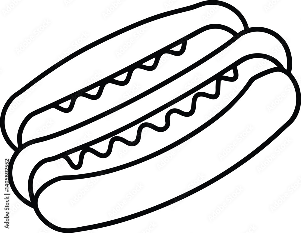 Close-up of hot dogs with toppings, American street food concept, hyper-realistic, isolate Close-up of hot dogs with toppings, American street food concept, hyper-realistic, isolate