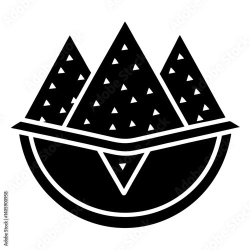 Nachos Icon – Printable Vector Graphic for Menus & Kitchen Designs