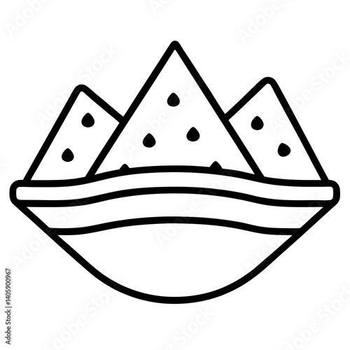 Nachos Icon – Printable Vector Graphic for Menus & Kitchen Designs