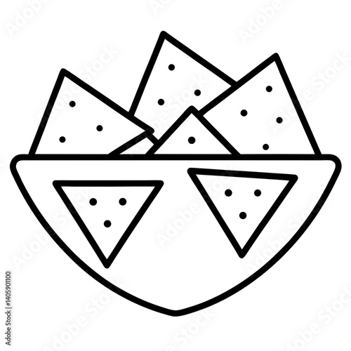 Nachos Icon – Printable Vector Graphic for Menus & Kitchen Designs