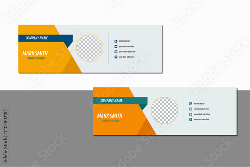 Modern and minimalist email signature or email footer template